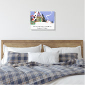 Oud Kerstmis, Victoriaans stel gaat naar feest Canvas Afdruk (Insitu (Slaapkamer))