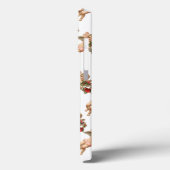 Oud Kerstmis, Victoriaanse engel met bloemenkrans Case-Mate iPhone Case (Achterkant / Links)