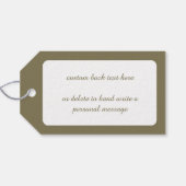 Oud Kerstmis, Victoriaanse engel met boom Cadeaulabel (Achterkant Horizontaal)