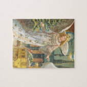 Oud Kerstmis, Victoriaanse engel met boom Legpuzzel (Horizontaal)