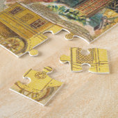 Oud Kerstmis, Victoriaanse engel met boom Legpuzzel (Zijkant)