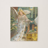 Oud Kerstmis, Victoriaanse engel met boom Legpuzzel (Verticaal)