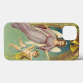 Oud Kerstmis, Victoriaanse engel met cherubijn Case-Mate iPhone Case (Achterkant (horizontaal))
