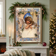 Oud Kerstmis, Victoriaanse Engel met Gouden Bellen