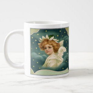 Oud Kerstmis, Victoriaanse engel met gouden sterre Grote Koffiekop
