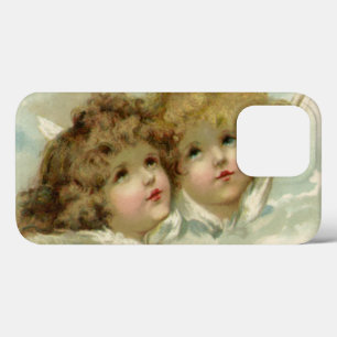 Oud Kerstmis, Victoriaanse engelen in de wolken Case-Mate iPhone Case