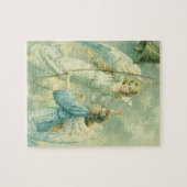 Oud Kerstmis, Victoriaanse engelen met een bel Legpuzzel (Horizontaal)