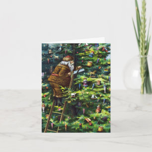 Oud Kerstmis, Victoriaanse Kerstman Dank je wel Bedankkaart