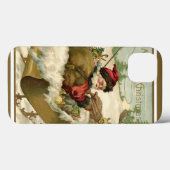 Oud Kerstmis, Victoriaanse Kerstman in slee Case-Mate iPhone Case (Achterkant (horizontaal))