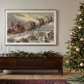 Oud Kerstmis, Victoriaanse Kerstman in slee Poster