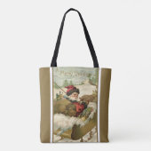 Oud Kerstmis, Victoriaanse Kerstman in slee Tote Bag (Achterkant)
