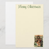 Oud Kerstmis, Victoriaanse Kerstman Kinderen Briefpapier (Voorkant / Achterkant)