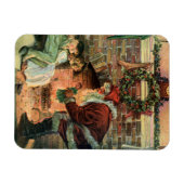 Oud Kerstmis, Victoriaanse Kerstman Kinderen Magneet (Horizontaal)