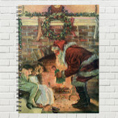 Oud Kerstmis, Victoriaanse Kerstman Kinderen Notitieboek