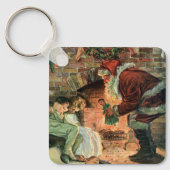 Oud Kerstmis, Victoriaanse Kerstman Kinderen Sleutelhanger (Voorkant)