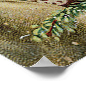 Oud Kerstmis, Victoriaanse Kerstman met dennenboom Poster (Hoek)