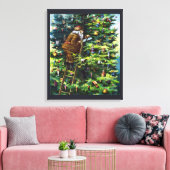 Oud Kerstmis, Victoriaanse Kerstman met Kerstboom Canvas Afdruk (Insitu (Woonkamer))