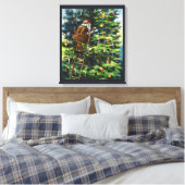 Oud Kerstmis, Victoriaanse Kerstman met Kerstboom Canvas Afdruk (Insitu (Slaapkamer))
