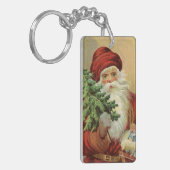 Oud Kerstmis, Victoriaanse Kerstman met Kerstboom Sleutelhanger (Voorkant Links)