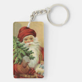 Oud Kerstmis, Victoriaanse Kerstman met Kerstboom Sleutelhanger (achterkant)