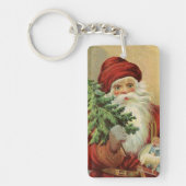 Oud Kerstmis, Victoriaanse Kerstman met Kerstboom Sleutelhanger (Voorkant)