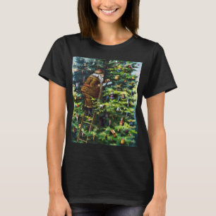 Oud Kerstmis, Victoriaanse Kerstman met Kerstboom T-shirt