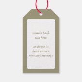Oud Kerstmis, Victoriaanse Kerstman met Speelgoed Cadeaulabel (Achterkant)
