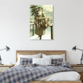 Oud Kerstmis, Victoriaanse Kerstman met Speelgoed Canvas Afdruk (Insitu (Slaapkamer))