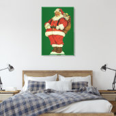 Oud Kerstmis, Victoriaanse Kerstman met Speelgoed Canvas Afdruk (Insitu (Slaapkamer))