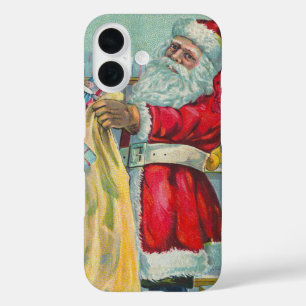Oud Kerstmis, Victoriaanse Kerstman met Speelgoed iPhone 16 Hoesje
