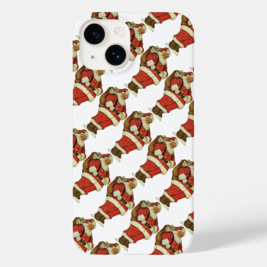 Oud Kerstmis, Victoriaanse Kerstman met Speelgoed Case-Mate iPhone Case (Achterkant)