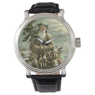 Oud Kerstmis, Victoriaanse Kerstman met Speelgoed Horloge