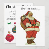 Oud Kerstmis, Victoriaanse Kerstman met Speelgoed Kaart (Voorkant / Achterkant)