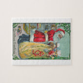 Oud Kerstmis, Victoriaanse Kerstman met Speelgoed Legpuzzel (Horizontaal)