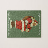 Oud Kerstmis, Victoriaanse Kerstman met Speelgoed Legpuzzel (Horizontaal)