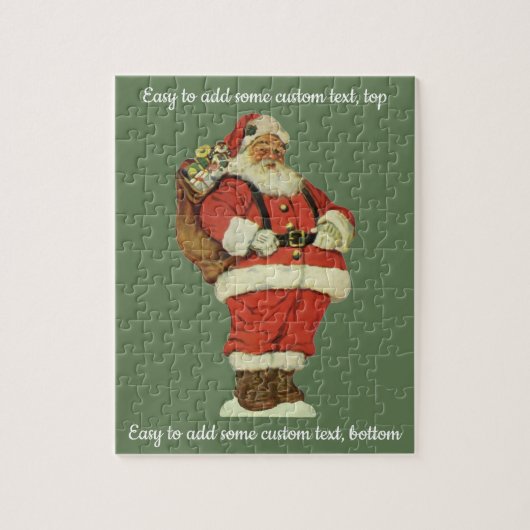 Oud Kerstmis, Victoriaanse Kerstman met Speelgoed Legpuzzel (Verticaal)