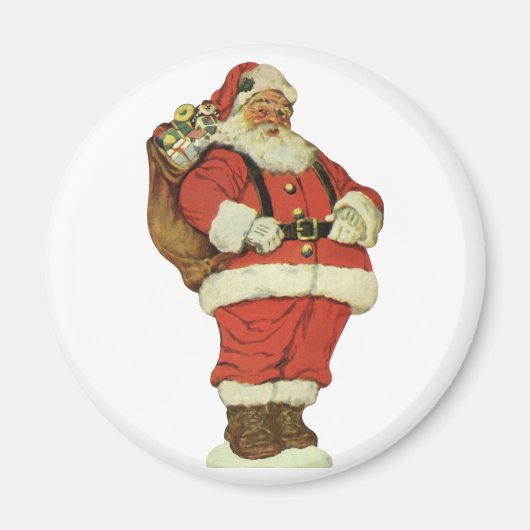 Oud Kerstmis, Victoriaanse Kerstman met Speelgoed Magneet (Voorkant)