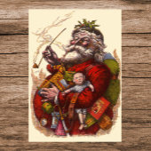 Oud Kerstmis, Victoriaanse Kerstman Met Speelgoed Poster