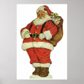 Oud Kerstmis, Victoriaanse Kerstman met Speelgoed Poster (Voorkant)