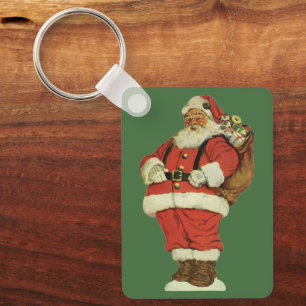 Oud Kerstmis, Victoriaanse Kerstman met Speelgoed Sleutelhanger