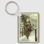 Oud Kerstmis, Victoriaanse Kerstman met Speelgoed Sleutelhanger (Voorkant)
