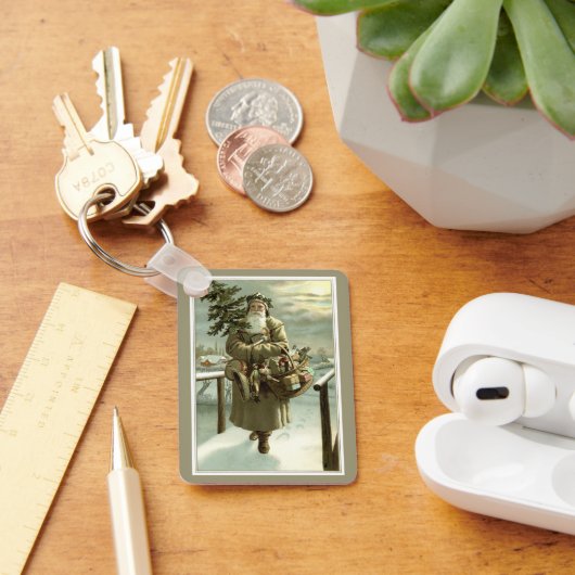 Oud Kerstmis, Victoriaanse Kerstman met Speelgoed Sleutelhanger (Bureau)