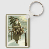 Oud Kerstmis, Victoriaanse Kerstman met Speelgoed Sleutelhanger (Achterkant)
