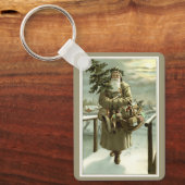 Oud Kerstmis, Victoriaanse Kerstman met Speelgoed Sleutelhanger (Voorkant)