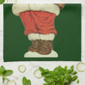 Oud Kerstmis, Victoriaanse Kerstman met Speelgoed Theedoek (Gevouwen)