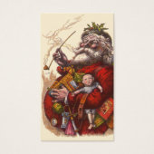 Oud Kerstmis, Victoriaanse Kerstman met Speelgoed Visitekaartjes (Voorkant)