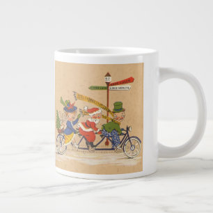 Oud Kerstmis, Victoriaanse Kerstman op fiets Grote Koffiekop