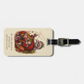 Oud Kerstmis, Victoriaanse Kerstman Pijp Speelgoed Bagagelabel (Voorkant horizontaal)