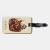 Oud Kerstmis, Victoriaanse Kerstman Pijp Speelgoed Bagagelabel (Achterkant horizontaal)