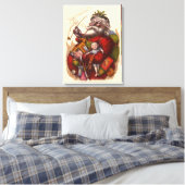 Oud Kerstmis, Victoriaanse Kerstman Pijp Speelgoed Canvas Afdruk (Insitu (Slaapkamer))